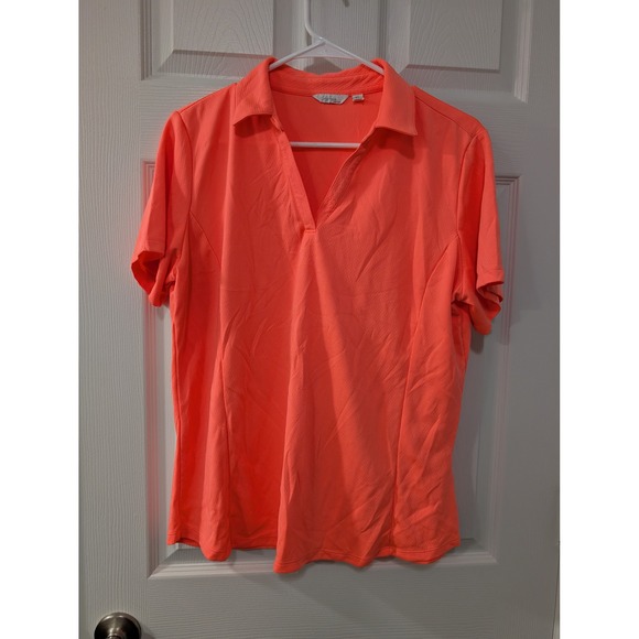 Lady Hagen Tops - Lady Hagen, Women's XL, Coral Polo, Golf/Tennis, Business Casual
